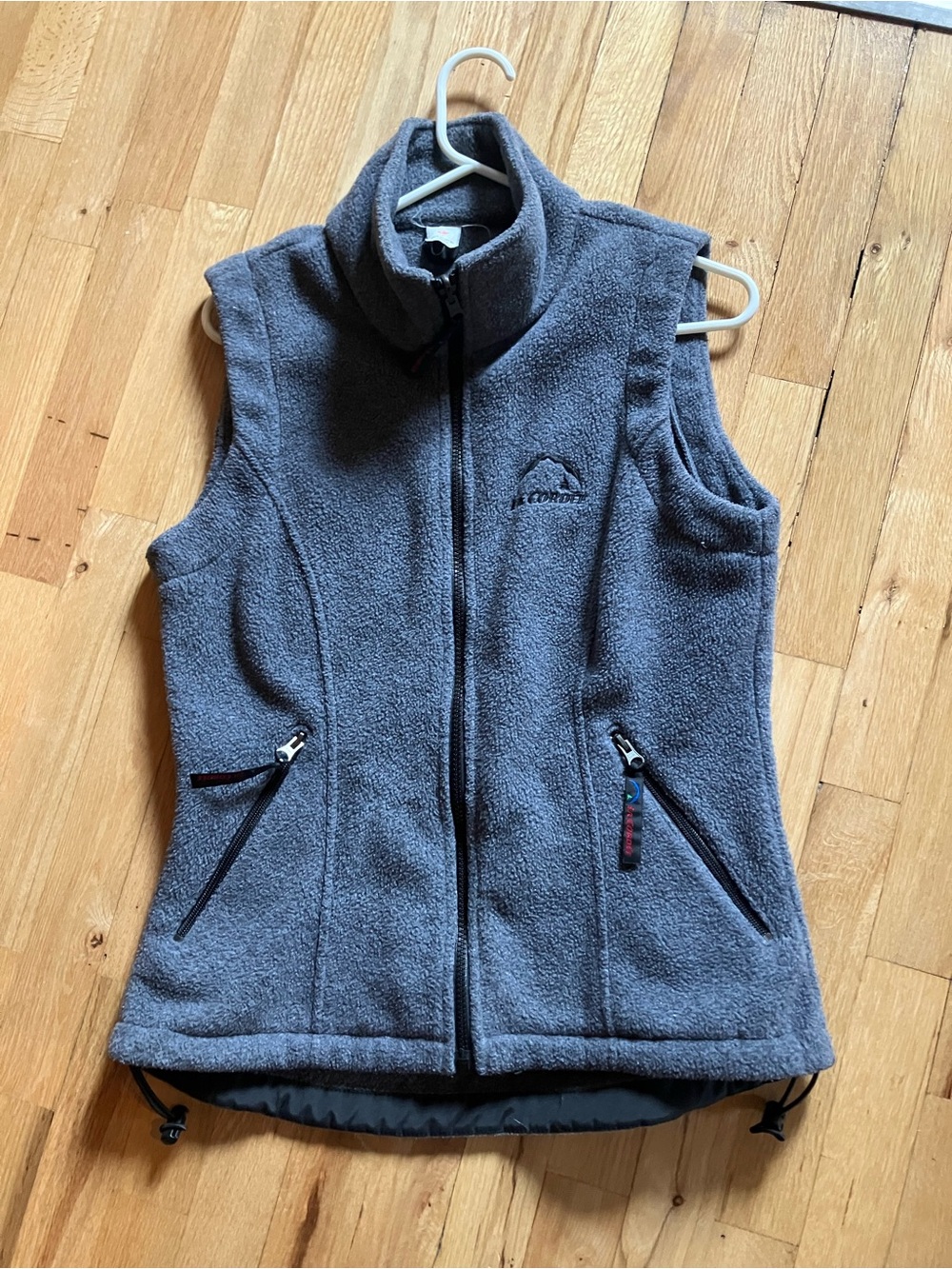 Women's Gray Fleece Vest - Sleeveless Zip Front Layer